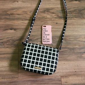 Kate Spade Carsen Laurel Way printed check bag